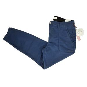 Knox Rose Womens Mid Rise Casual Fit Cargo Pants NWT Skinny Ankle Blue 16